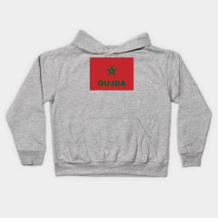 Oujda City in Moroccan Flag Kids Hoodie